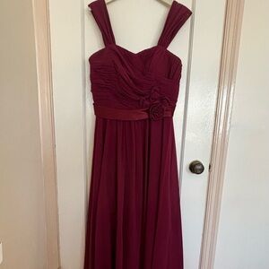 Burgundy evening gown bridesmaid dress size 6